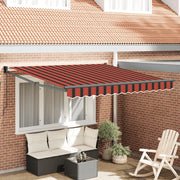 Tenda Retrattile Arancione e Marrone 3x2,5m Tessuto e Alluminio 3154466