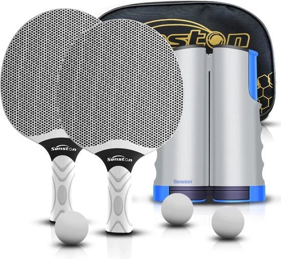 Set di racchette da ping-pong, set di racchette da ping-pong professionale con 3 palline, set di pedane da ping-pong in gomma