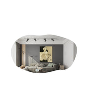 Specchio in legno "Lossa" - 52 x 89 cm - Nero