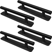 Maniglie in acciaio inox nero - 4 pezzi - senza viti - 128 mm