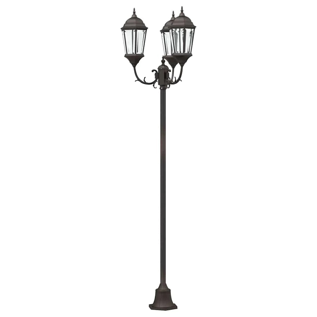 Lampada da giardino per esterni dal design vintage illuminazione efficiente 57 x 49 x 241 cm alluminio bronzo 02_0058415