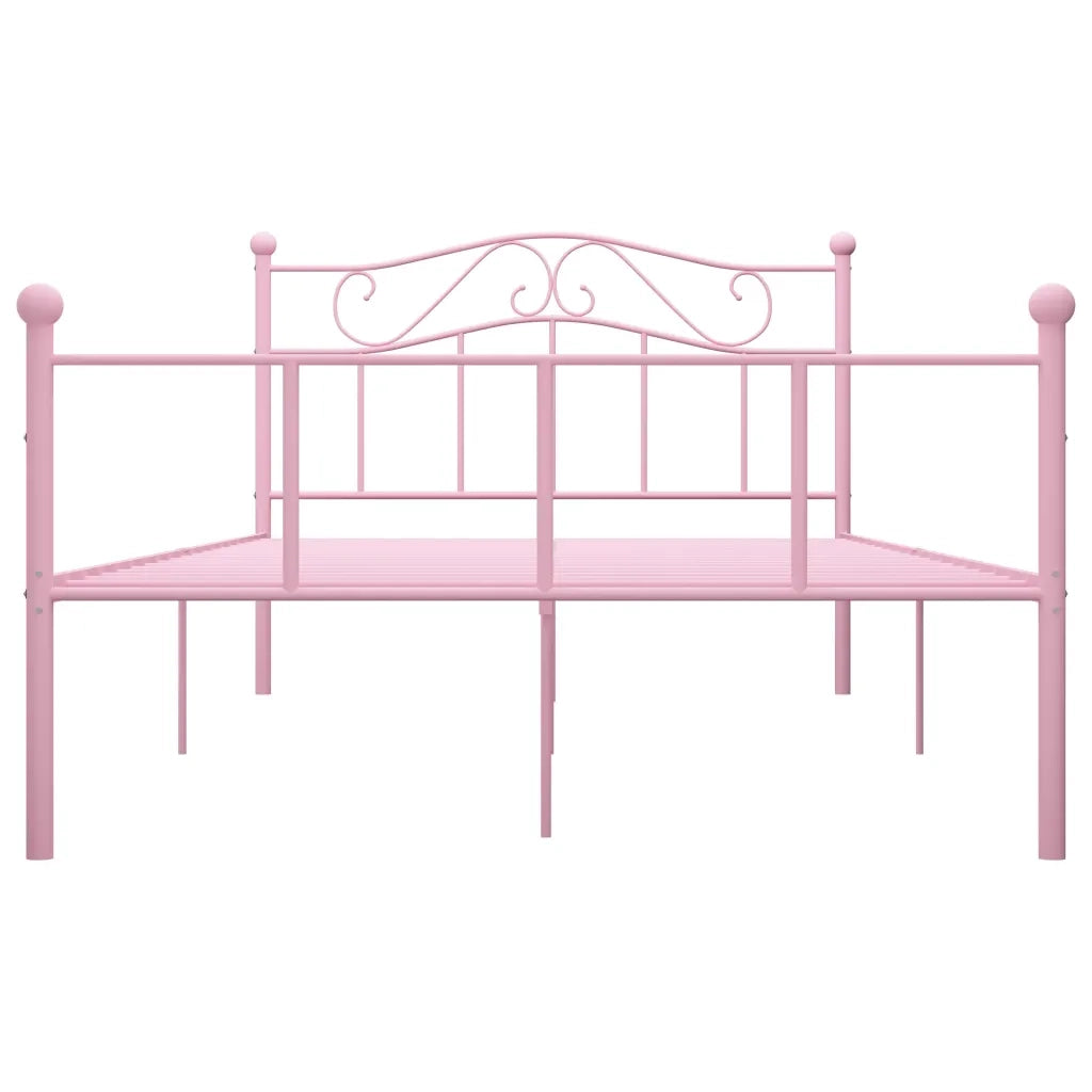 Giroletto-Struttura Letto Rosa in Metallo 160x200 cm