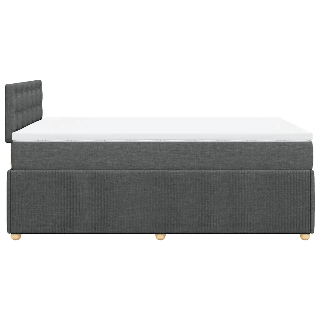Giroletto a Molle con Materasso Grigio Scuro 120x200 cm Tessuto 3287438