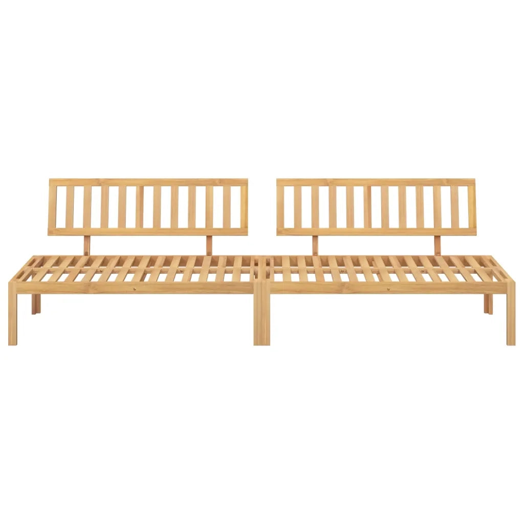Divani Centrali da Giardino Pallet 2pz Legno Massello di Acacia
