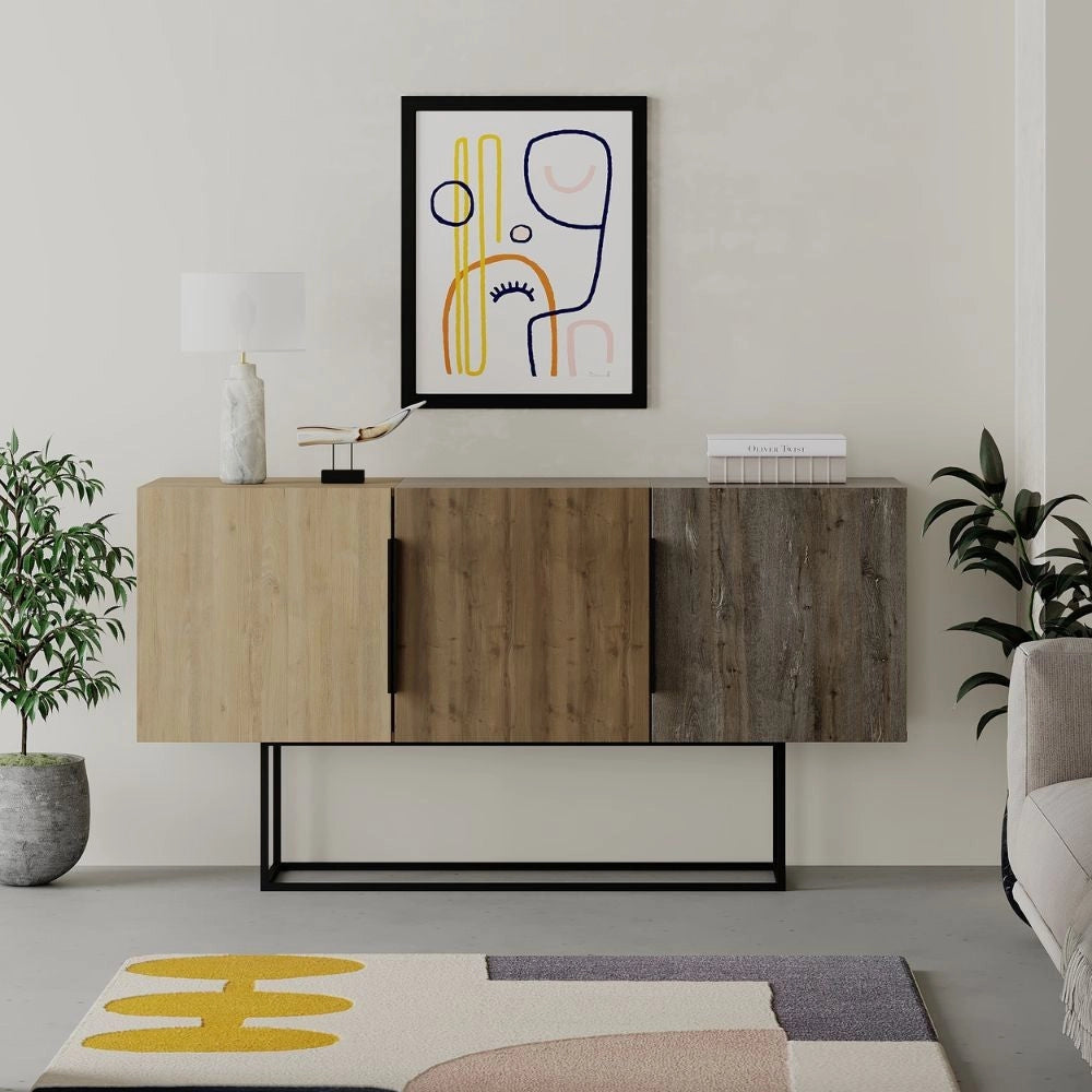 Madia 3 Ante in MDF Tontini Rovere Noce