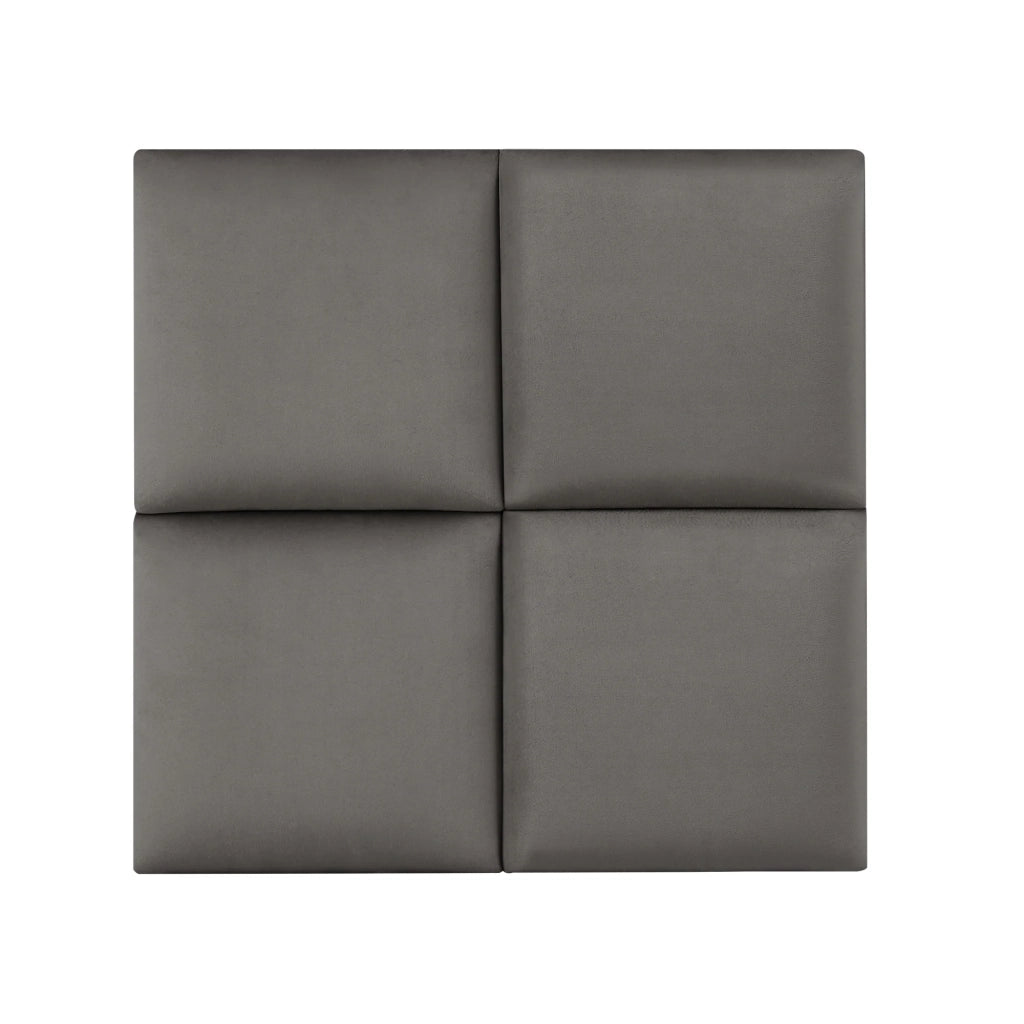 Set di 4 cuscini da parete in velluto 30 x 30 cm grigio scuro 03_0010647
