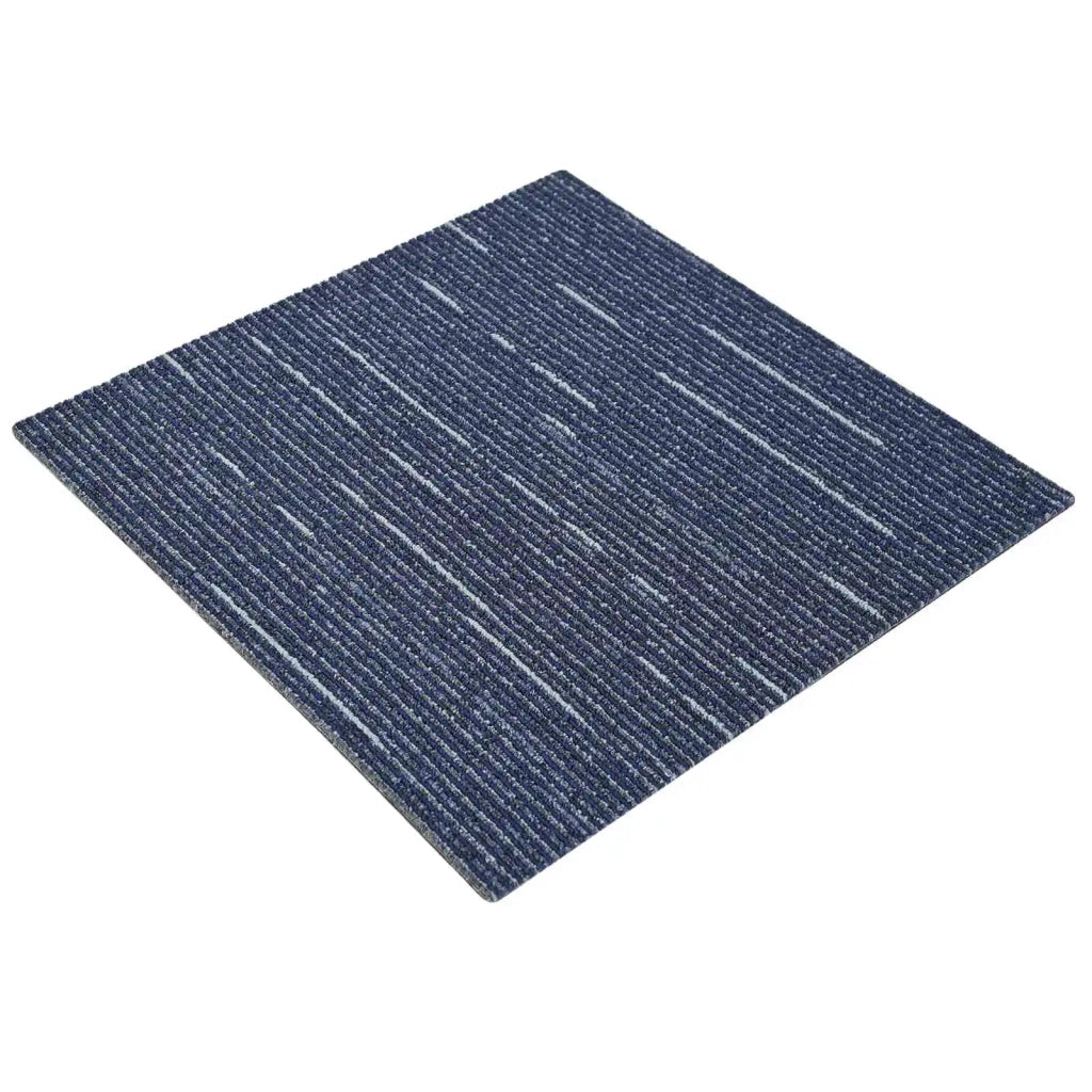 Piastrella per Tappeto Strisce Blu 50 x 50 cm 4 pz PP e Bitume CFW8972488