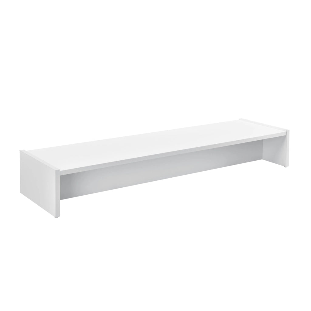 Rialzo di Supporto Flensberg per Monitor/Portatile/TV da Scrivania 100x27x15 cm - Bianco [en.casa]