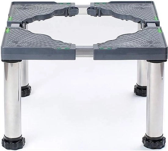 Bassa base per frigorifero Base per lavastoviglie Altezza 29-32 cm Cassetta disinfettante Base per apparecchi elettrici Base per condizionatori d'aria Braccio di sostegno regolabile 45-70 cm 4 piedi