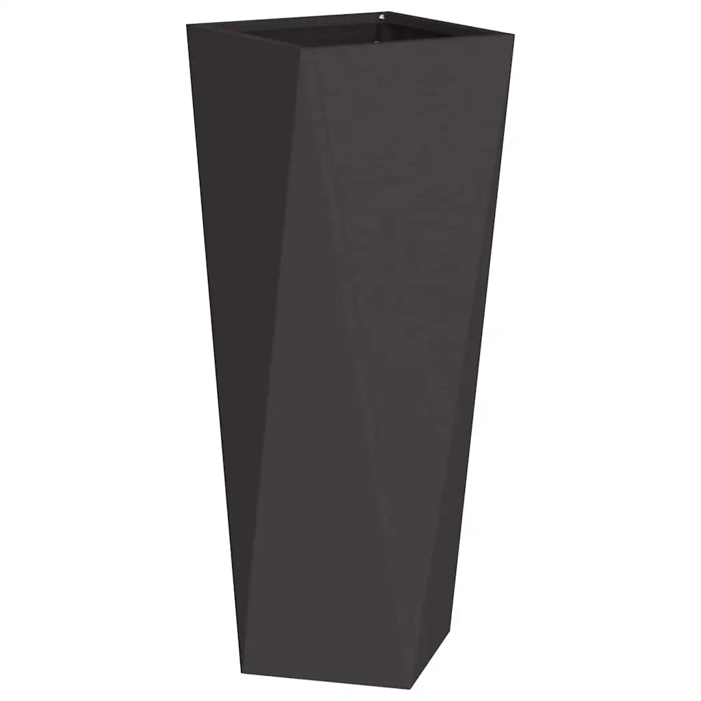 Fioriera | Cassetta per fiori | Vaso Nero 30 x 30 x 75 cm Acciaio