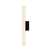 Applique Linea tubo vetro righe nera 61cm IP44 LED 12W CCT