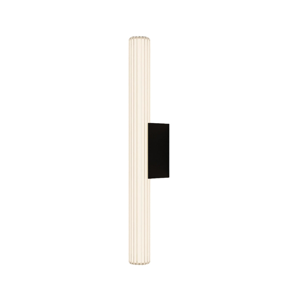 Applique Linea tubo vetro righe nera 61cm IP44 LED 12W CCT