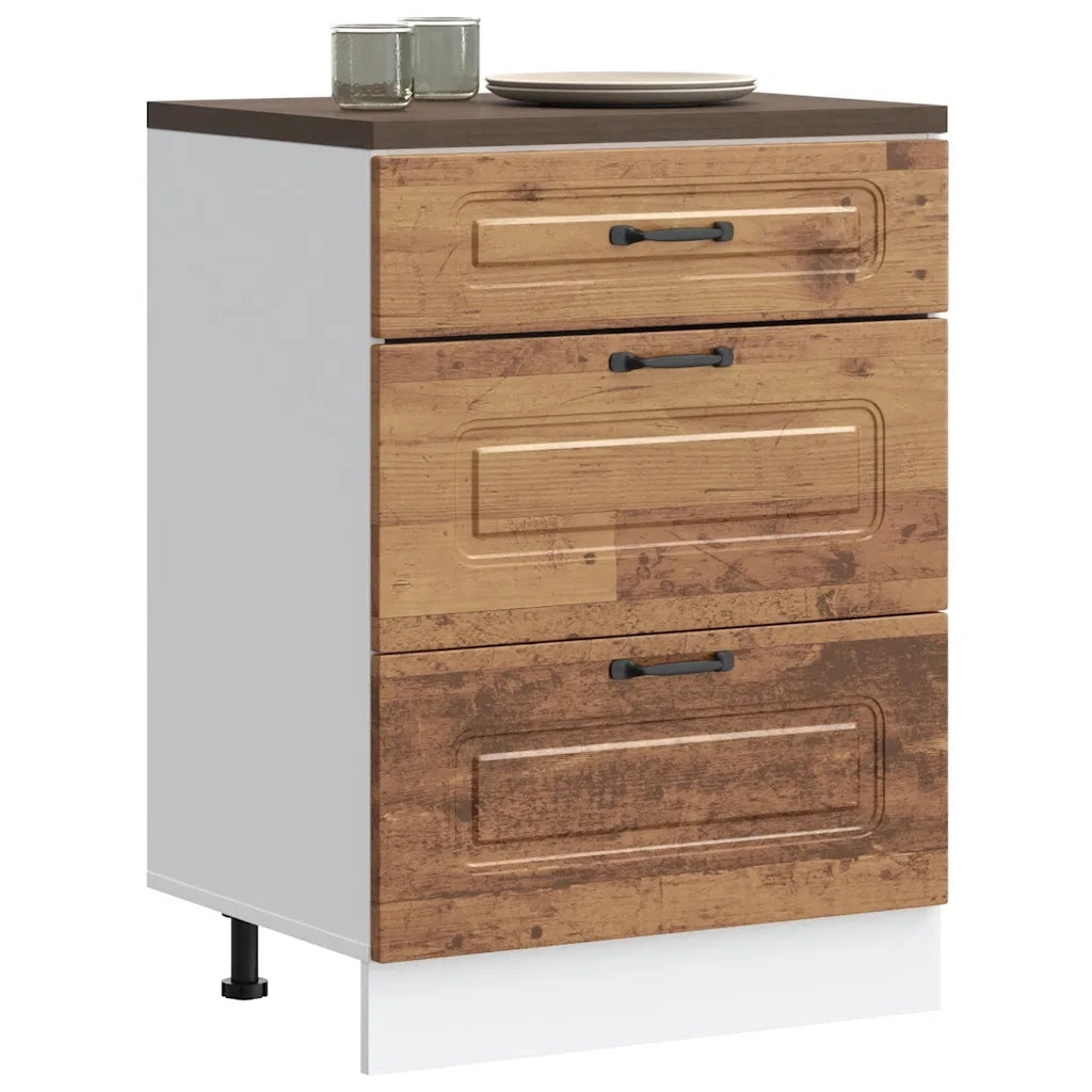 vidaXL Base da Cucina Kalmar Legno Vecchio in Legno Multistrato