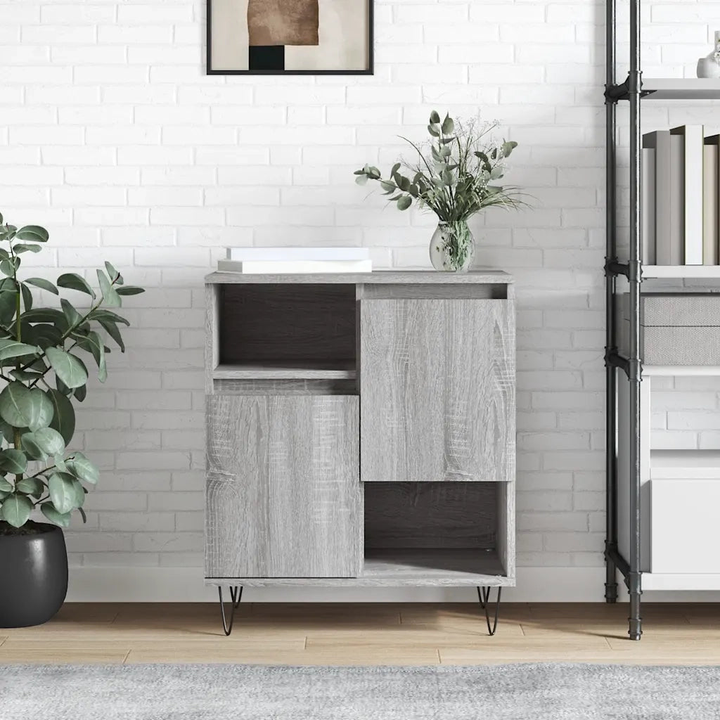 Credenza | Madia | Buffet da pranzo | Armadio da pranzo Grigio Sonoma 60x35x70 cm in Legno Multistrato