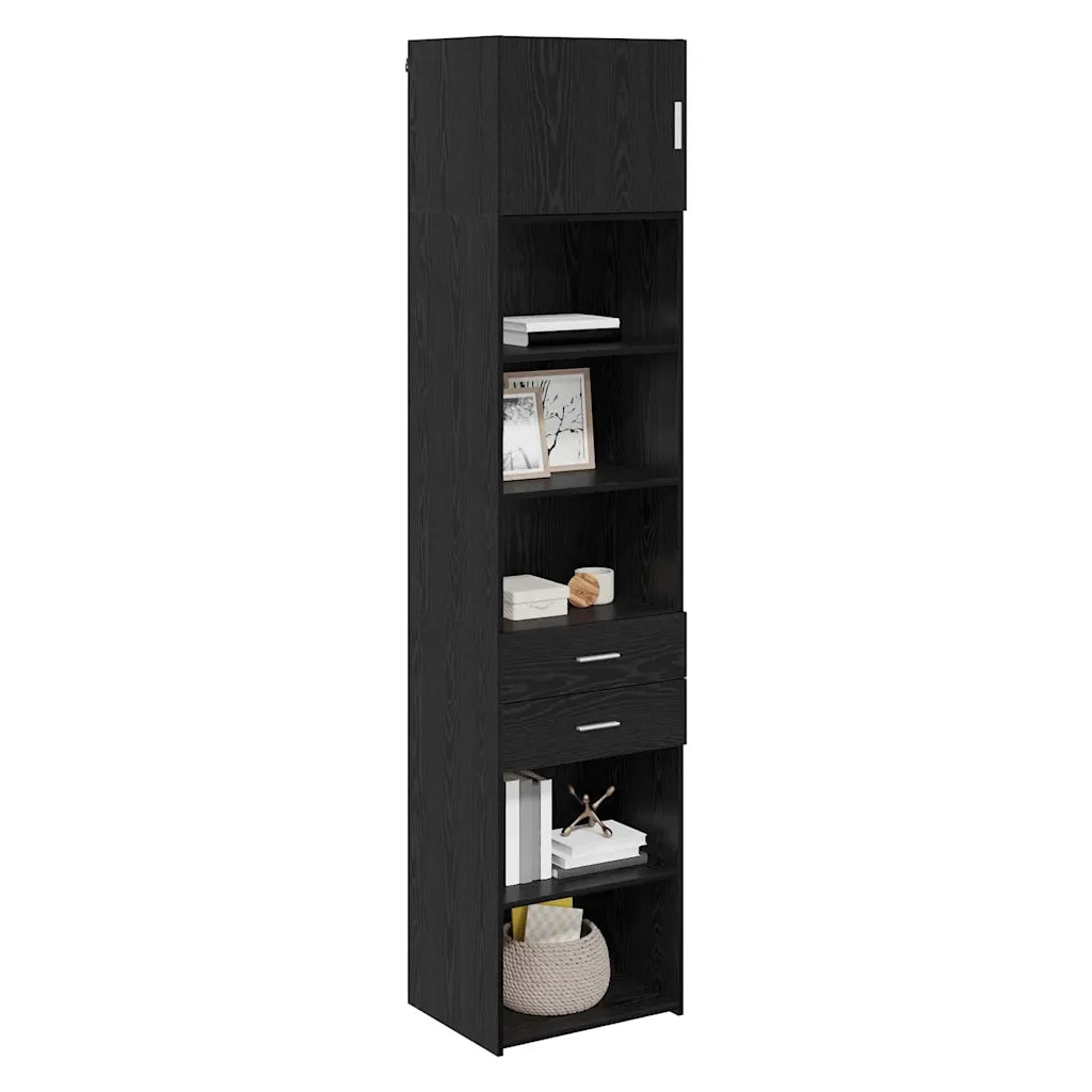 Credenza Rovere Nero 50 x 42,5 x 225 cm Legno multistrato 3402817