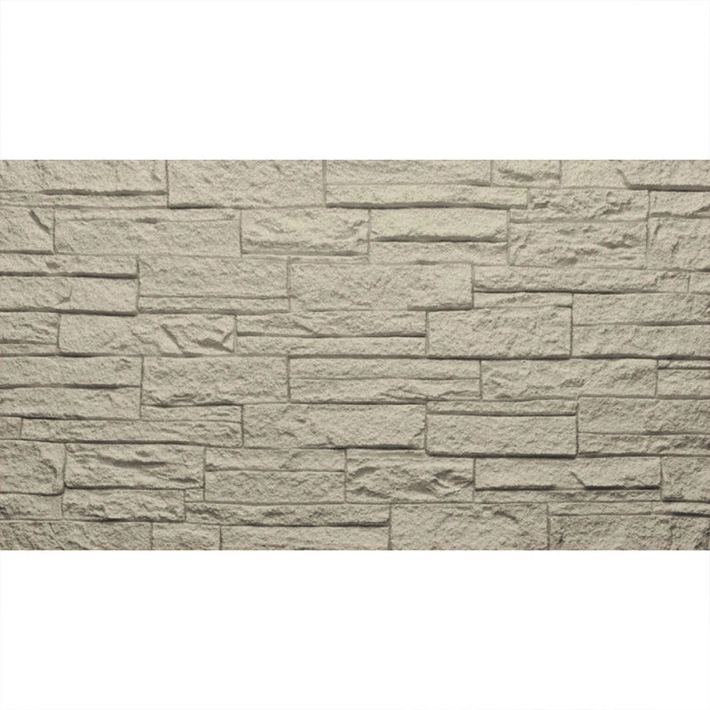 Pannello decorativo effetto pietra mattoni 3D set 12 pz 8,6 mt2 rivestimento murale in PU 120 x 60 x 2,5 Greige Tortora