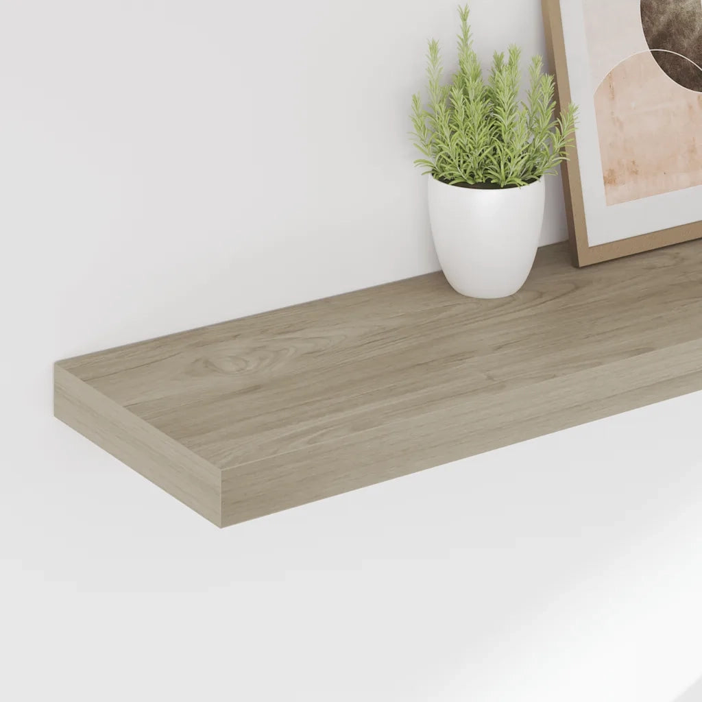 Scaffali a Parete 2 pz Rovere 90x23,5x3,8 cm in MDF 323881
