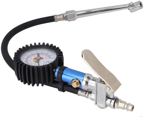 Misuratore di pressione pneumatica - 55 mm Dial - 0-12 bar Campo di misura - Cappuccio autoadesivo - Adatto per Auto/Fiat/Moto - Facile da utilizzare