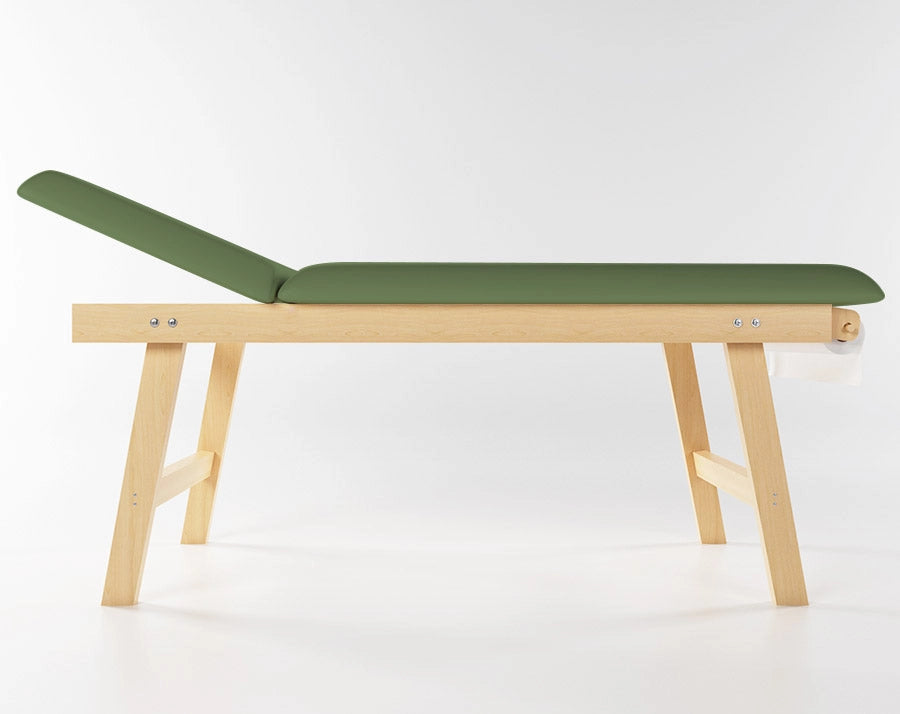 Lettino da Massaggio Visita Fisioterapia Fisso 2 Sezioni 190x70x75 cm 200Kg Verde