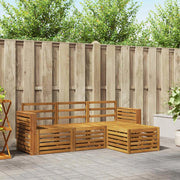 Set di divani da esterno 4 pcs Naturale