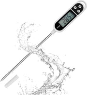 Termometro digitale per cucina con batteria inclusa, termometro LCD per cucina con sonda lunga, lettura istantanea, termometro per alimenti, per cottura, barbecue, alimenti per lattanti, acqua (-50 °C - +300 °C)