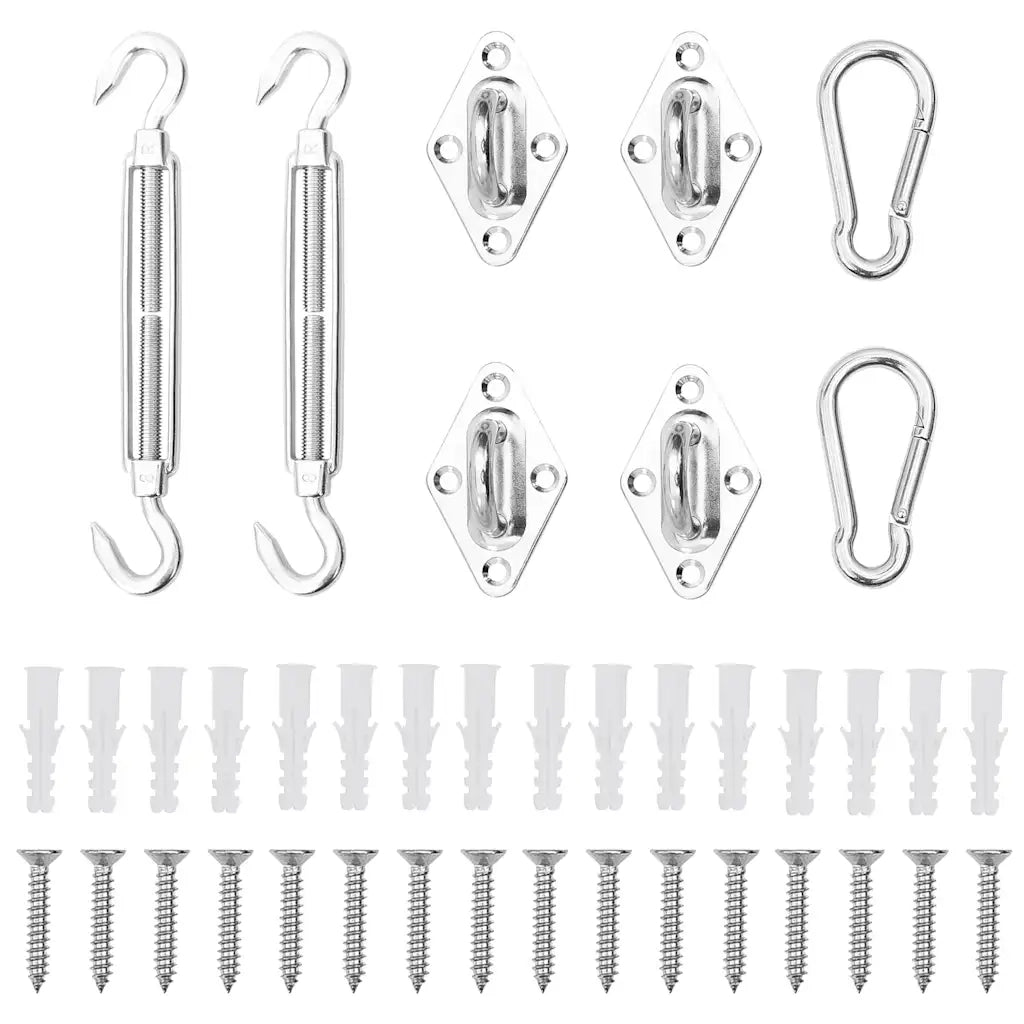 Set Accessori per Vela Parasole 8 pz in Acciaio Inossidabile cod mxl 73152