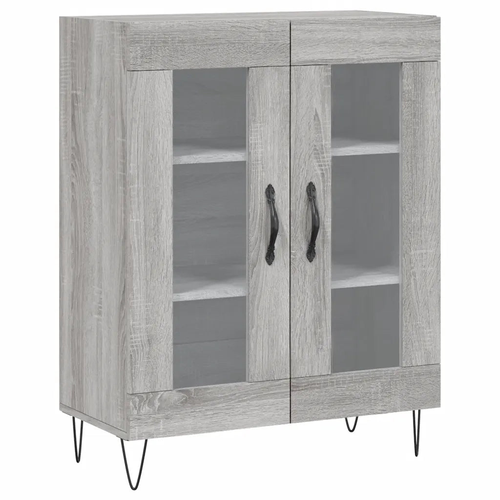 Credenza-Buffet-Armadio da cucina Grigio Sonoma 69,5x34x180 cm in Legno Multistrato 210780