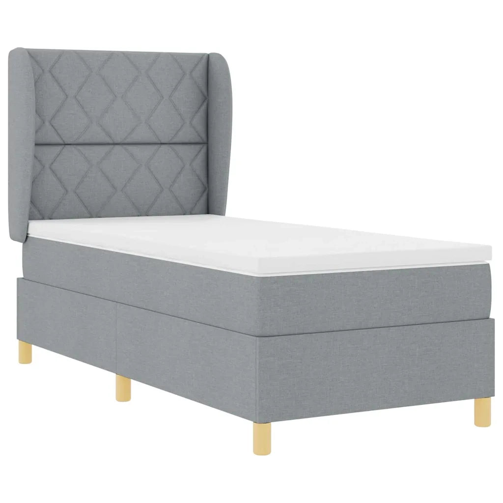Letto con molle e materasso Grigio Scuro 90x190 cm Tessuto 3340795