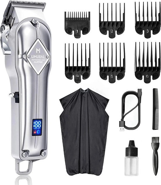 Set di taglia capelli professionale - Tondeuse per capelli - Tondeuse per uomo - Tondeuse capelli - Tondeuse senza fili - Tondeuse per capelli lunghi