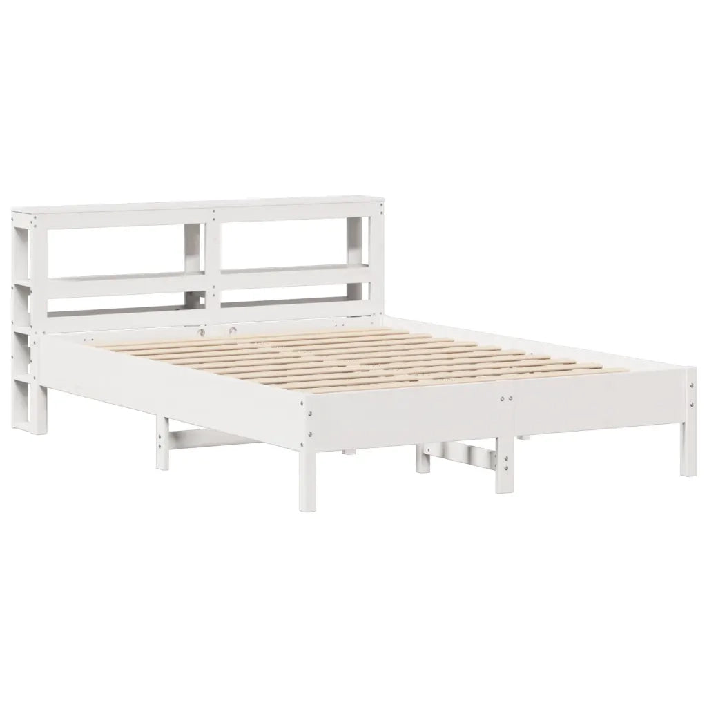 Letto senza Materasso Bianco 150x200 cm Legno Massello di Pino