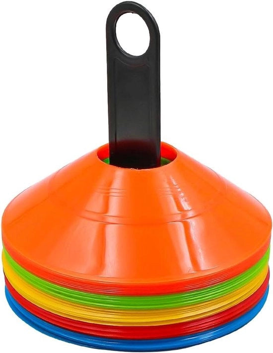 Set di allenamento per sport con 50 palline comprese, inclusa borsa e supporto per calcio, hockey, pattinaggio - Aiuto di allenamento per la coordinazione