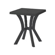 Tavolo Rigoletto in resina antracite cm 60x60x70h