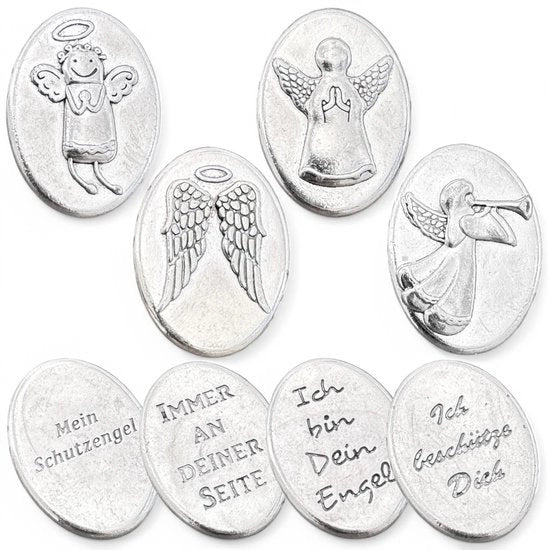 Set di Amuleti da Parete da 4 - Portafortuna - Talismano - Angioletti - Maniglie di Parete - Materiale di Alta Qualità - Portafortuna