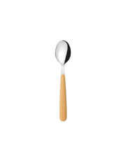Cucchiaino da tavola in acciaio inox giallo senape