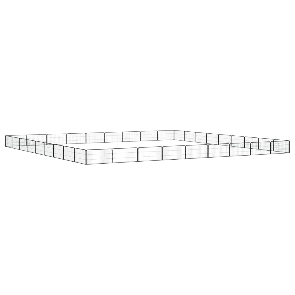 Recinto per cani 36 pannelli 100 x 50 cm acciaio verniciato a polvere nero 02_0043633