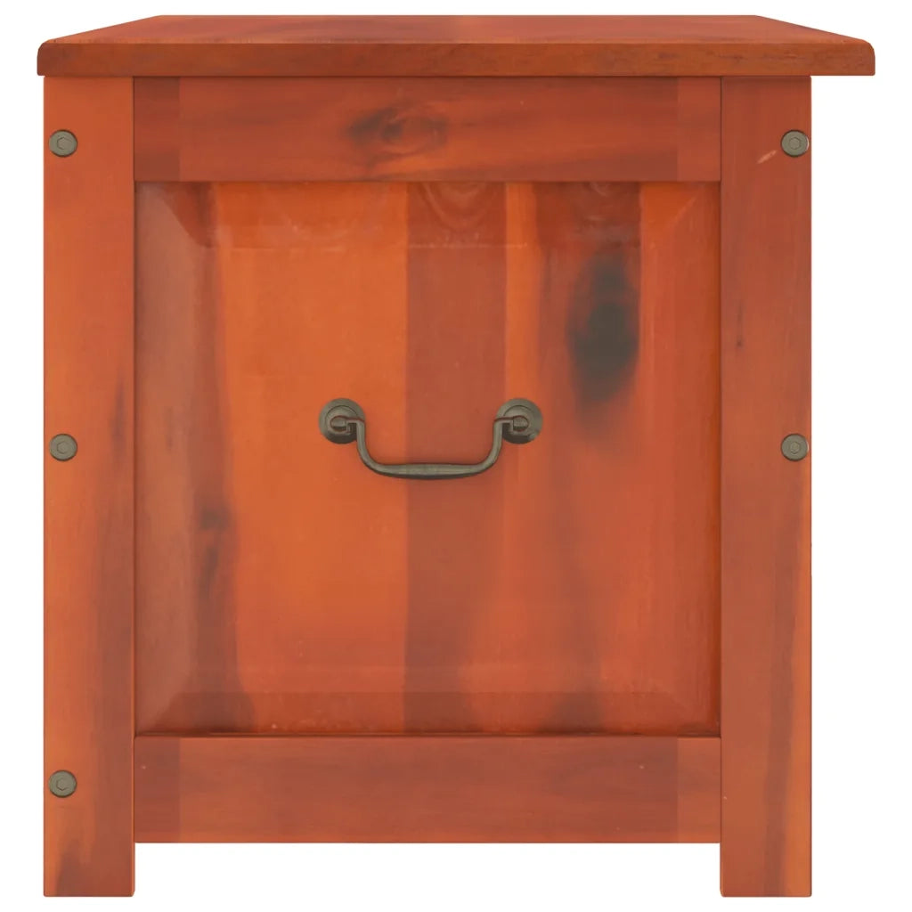 Cassapanca con Coperchio-Baule-Armadietto contenitore Marrone in Legno Massello di Acacia 379397