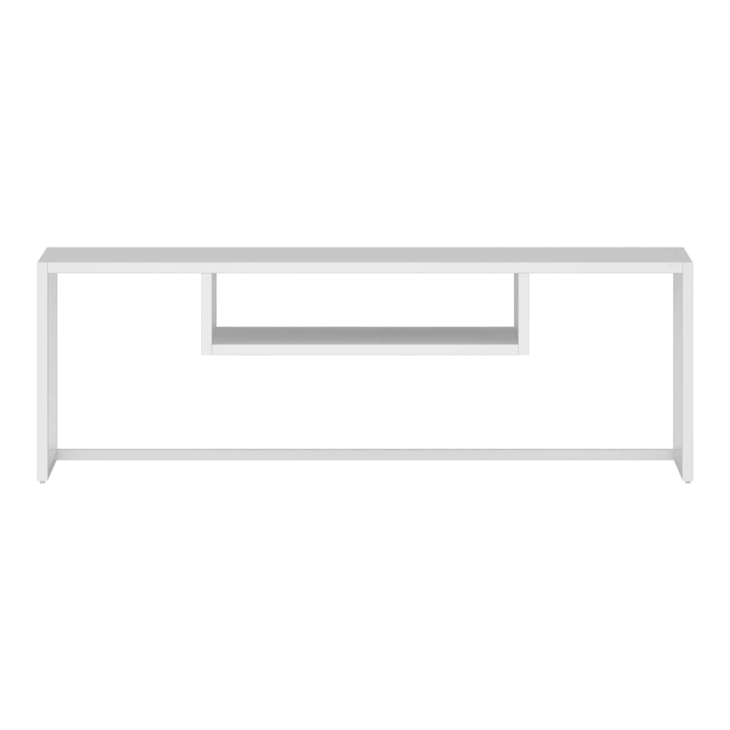 Mobile porta TV mobile porta TV per soggiorno ripiano in metallo 120 x 40 x 40 cm bianco 03_0010057