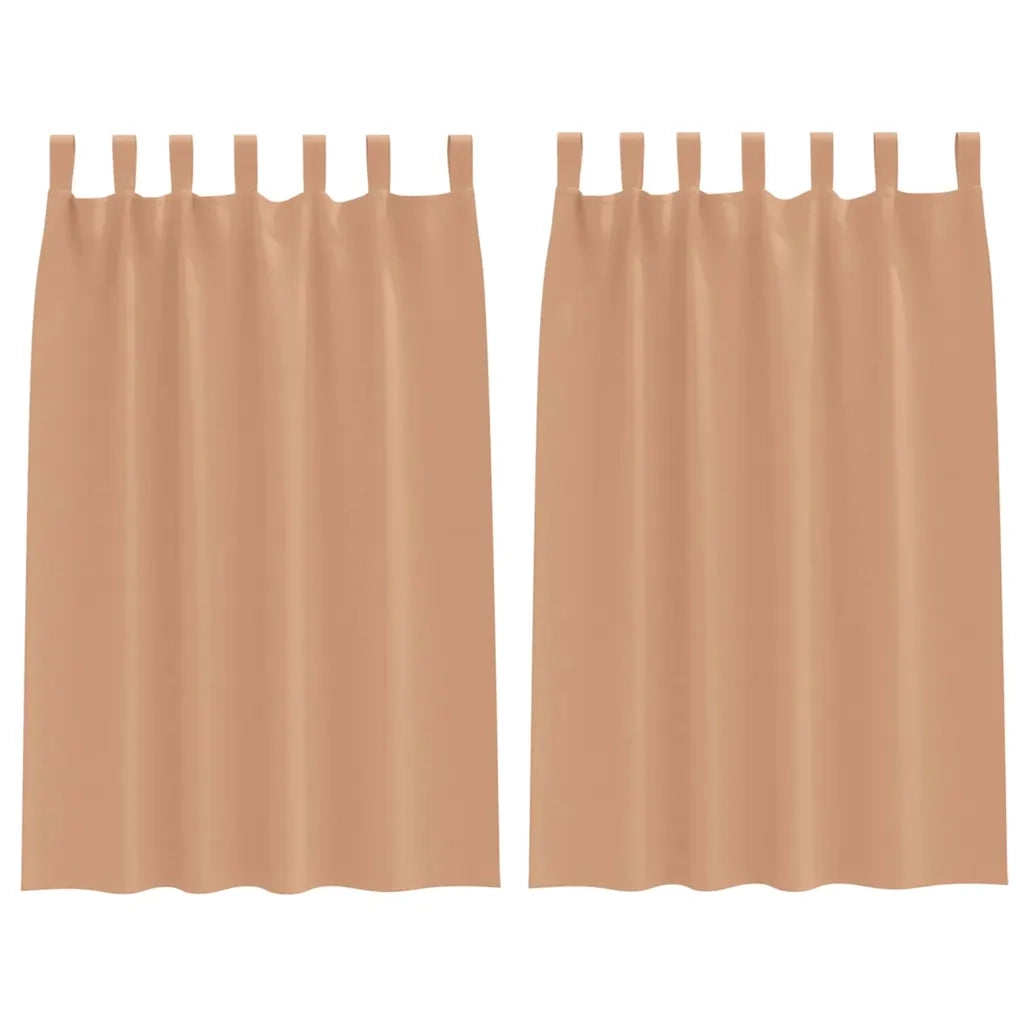 Tende Blackout con Anelli 2 pcs Marrone Chiaro 175 x 140 cm 4107589
