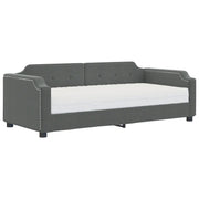 Divano letto | Sof¨¤ letto | Letto singolo con Materasso Grigio Scuro 90x200 cm in Tessuto