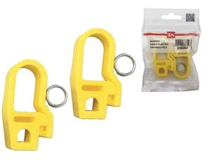 GANCI COMPLETI DI ANELLI FERMA ELASTICO- - ø mm.6-8 - conf.pz.2 - plastica in blister - 20 blister