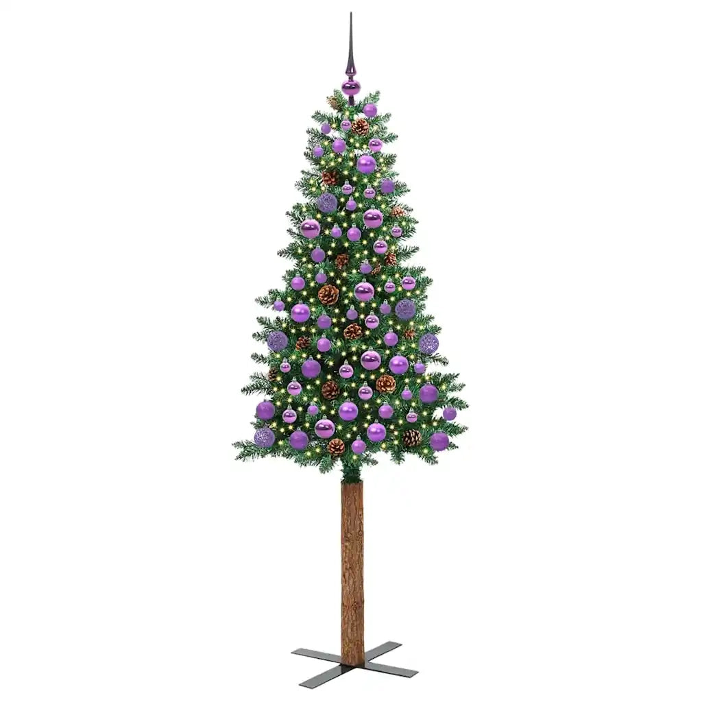 Albero di Natale snodato con 300 LED con supporto-Albero Natalizio Verde 180 cm 516664
