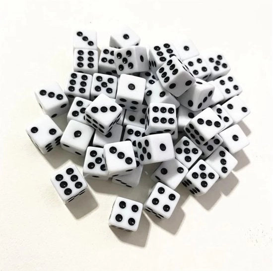 Set di Dadi Quadrati - 4 Pezzi - 10 x 10 x 10 mm - Acrilico - Angoli Squadrati - Adatto a Bambini da 14 Anni in Suo - Dadi per Backgammon