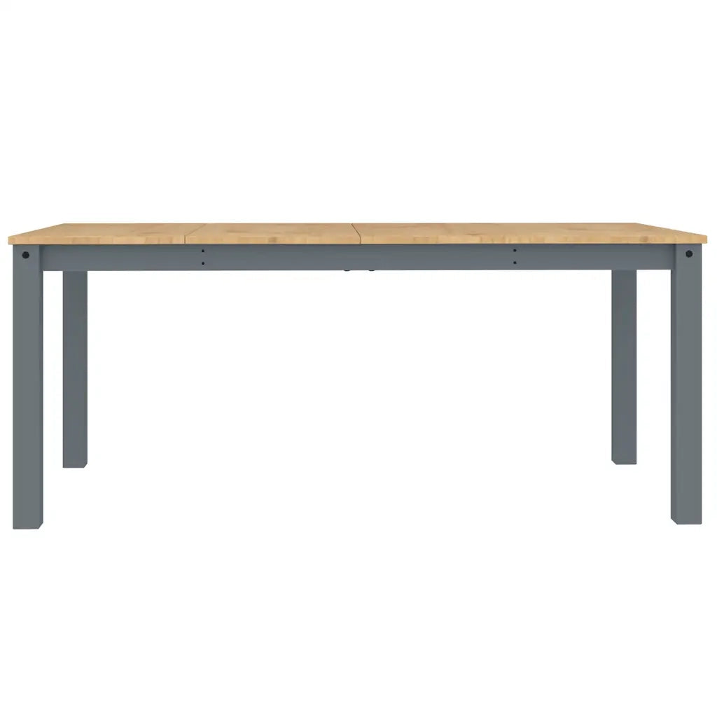 Set da Pranzo 7 pz Panama Grigio in Legno Massello di Pino