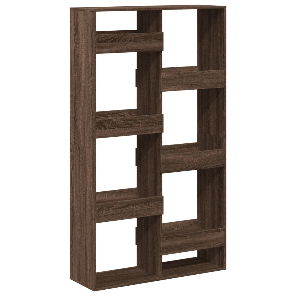 Libreria-Scaffale per Libri-Mobile di Stoccaggio Rovere Marrone 100x33x175 cm in Legno Multistrato