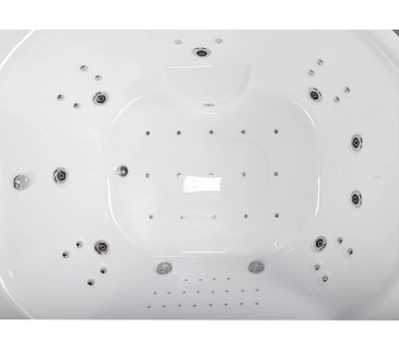 Mini piscina idromassaggio da esterno rettangolare airpool e idro, cromoterapia, radio 210x170x80cm Sicorage Tesym