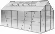 Serra in alluminio da giardino, 11,73 m³, incl. 4 finestre – 380 x 190 cm