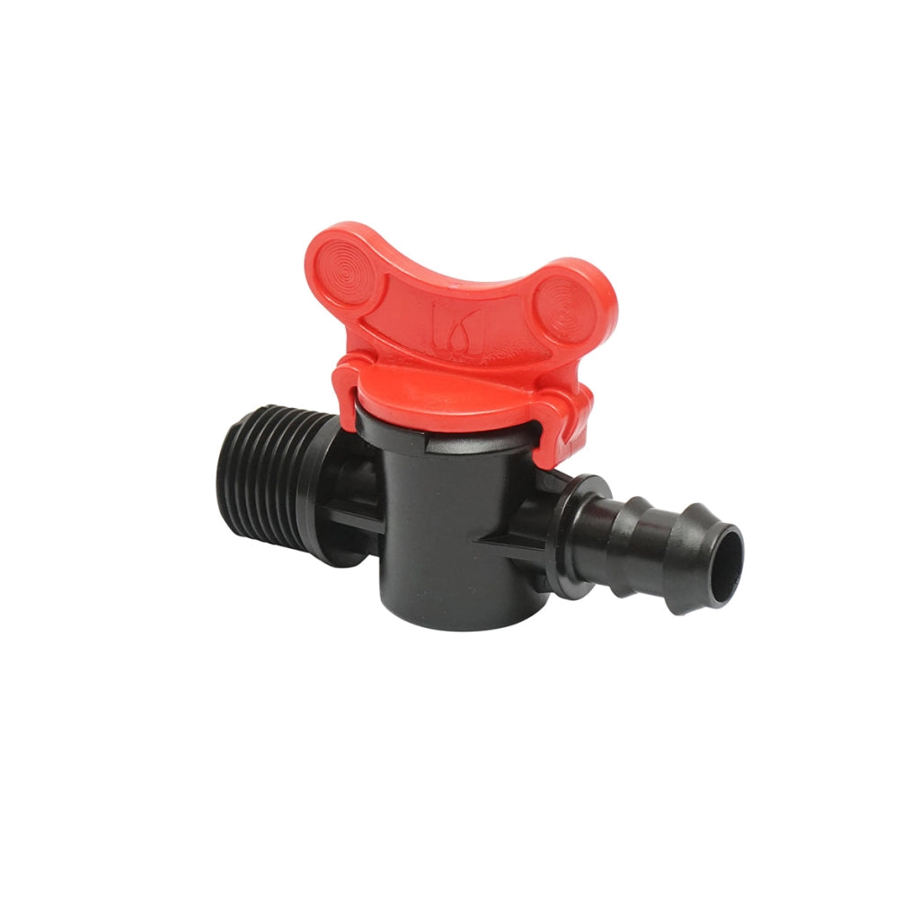 Rubinetto per tubo di gocciolamento D16mmx1/2 pollice con filettatura esterna per sistemi di irrigazione