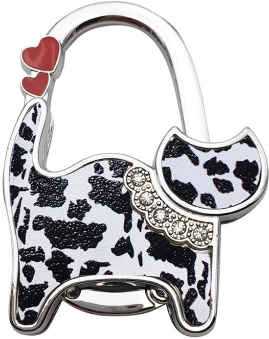 Tas a Manica con Fermo - Tas Opvougbile con Disegno di Gatto - Fermo per Tavolo da Portare - Tipo 2