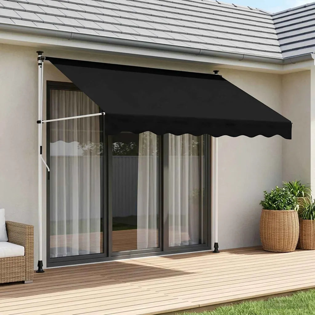 Tenda retrattile manuale Nero 400 cm 42037043