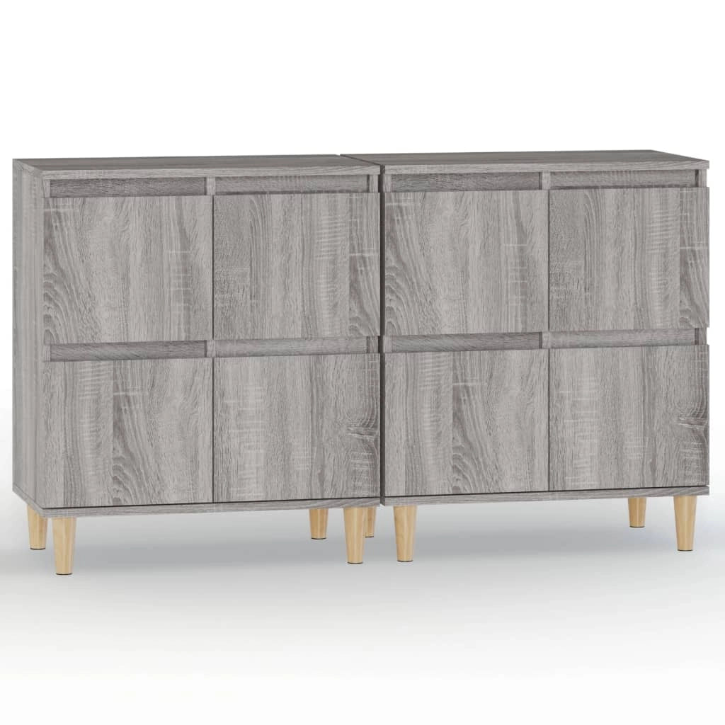 Buffet credenza cassettiera armadio mobile contenitore organizer per cucina soggiorno salotti set di 2 Sonoma 60 x 35 x 70 cm in legno ingegnerizzato grigio 02_0036964